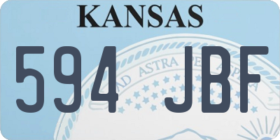 KS license plate 594JBF