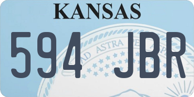 KS license plate 594JBR