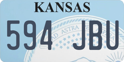 KS license plate 594JBU