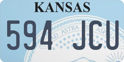 KS license plate 594JCU