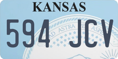 KS license plate 594JCV