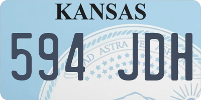 KS license plate 594JDH