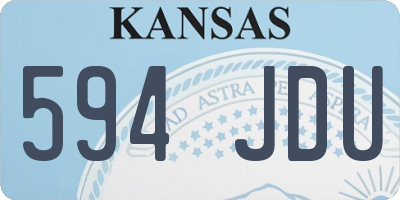 KS license plate 594JDU