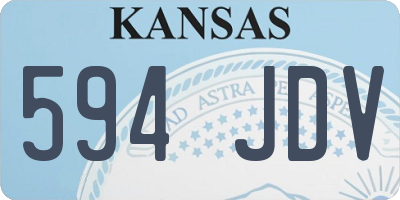 KS license plate 594JDV