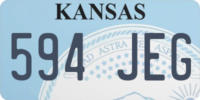 KS license plate 594JEG