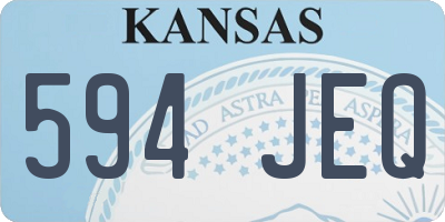 KS license plate 594JEQ