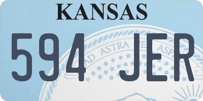 KS license plate 594JER