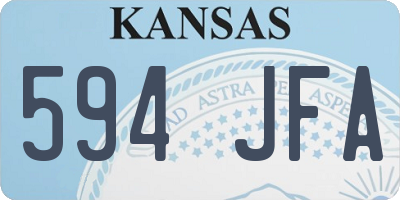 KS license plate 594JFA