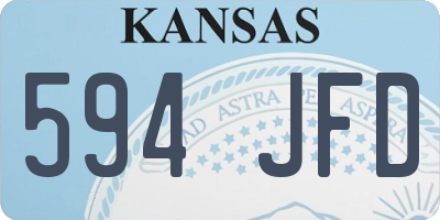 KS license plate 594JFD