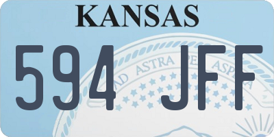 KS license plate 594JFF