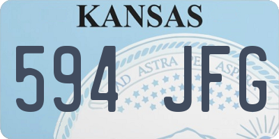 KS license plate 594JFG