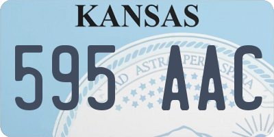 KS license plate 595AAC