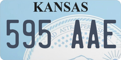 KS license plate 595AAE