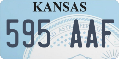 KS license plate 595AAF
