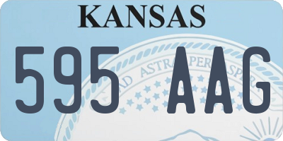 KS license plate 595AAG