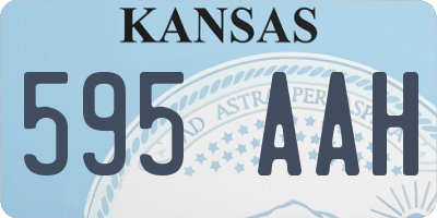 KS license plate 595AAH