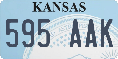 KS license plate 595AAK