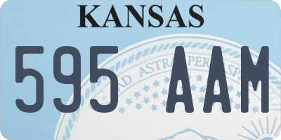 KS license plate 595AAM