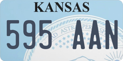 KS license plate 595AAN