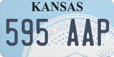 KS license plate 595AAP
