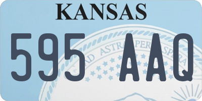 KS license plate 595AAQ
