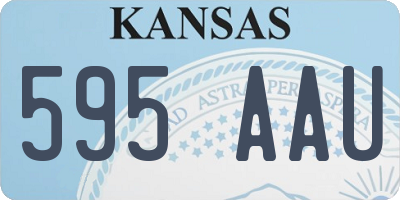 KS license plate 595AAU