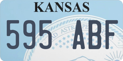 KS license plate 595ABF