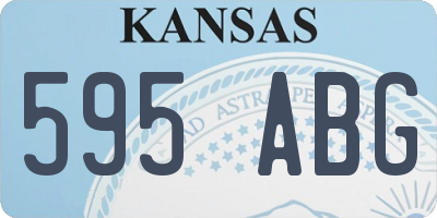 KS license plate 595ABG