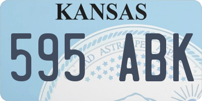 KS license plate 595ABK