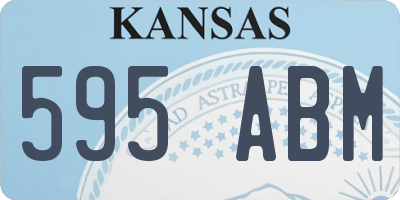 KS license plate 595ABM