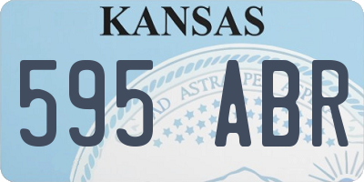 KS license plate 595ABR