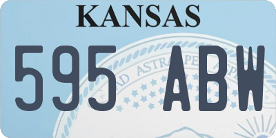 KS license plate 595ABW