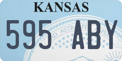 KS license plate 595ABY