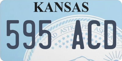 KS license plate 595ACD