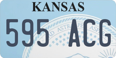 KS license plate 595ACG