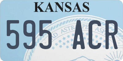 KS license plate 595ACR
