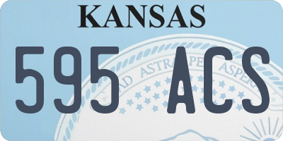 KS license plate 595ACS