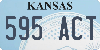 KS license plate 595ACT