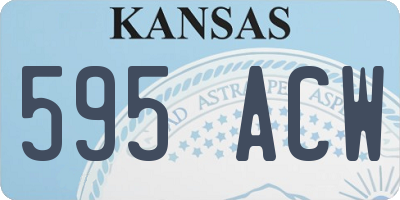KS license plate 595ACW