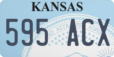 KS license plate 595ACX