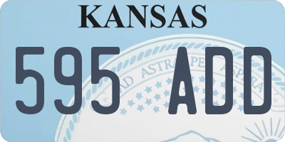 KS license plate 595ADD