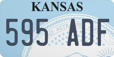 KS license plate 595ADF