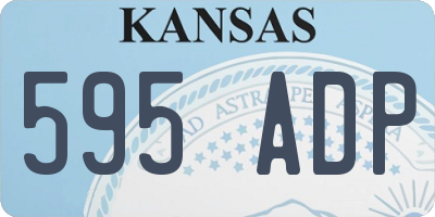 KS license plate 595ADP