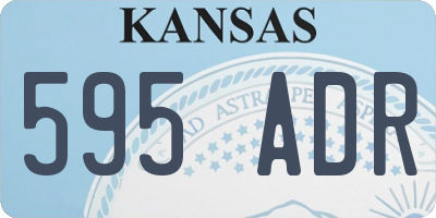 KS license plate 595ADR