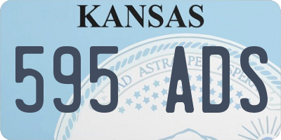 KS license plate 595ADS