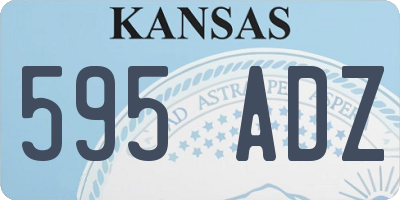 KS license plate 595ADZ