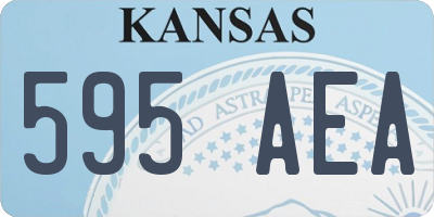 KS license plate 595AEA