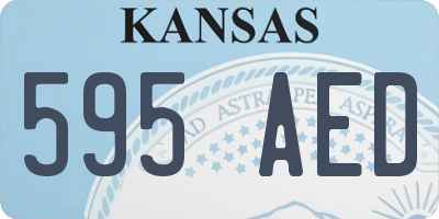 KS license plate 595AED
