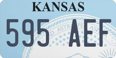 KS license plate 595AEF