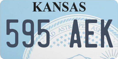 KS license plate 595AEK